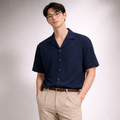 Camp Collar Shirt - Navy