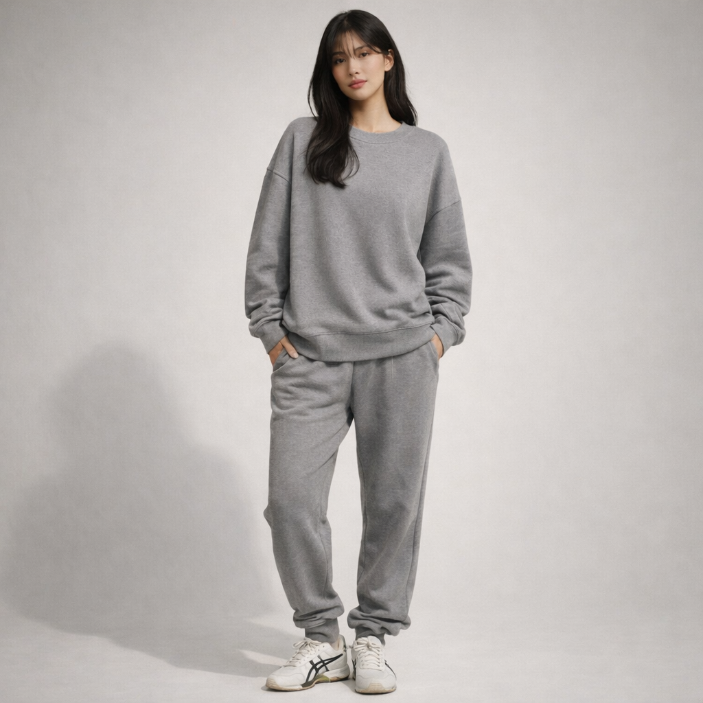 Sweater Crewneck Oversized  - Light Grey
