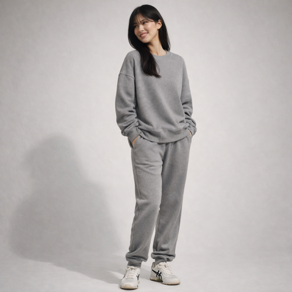 Sweater Crewneck Oversized  - Light Grey