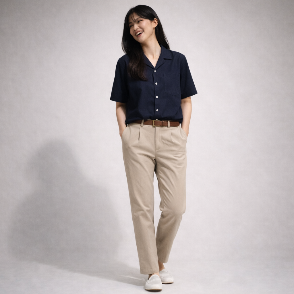 Camp Collar Shirt - Navy