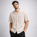 Camp Collar Shirt - Beige