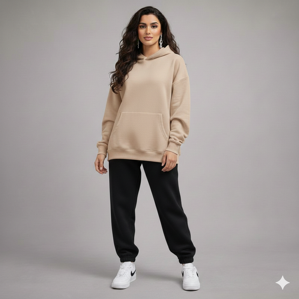 Oversized Hoodie - Beige